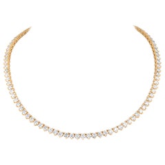 Alexander Beverly Hills 19,42ct Collana tennis con diamanti a 3 punte 18k