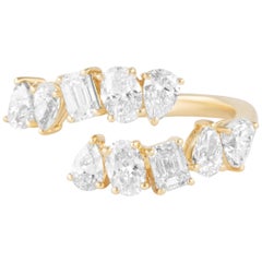Alexander Beverly Hills 1,84ct Multi Diamond Bypass Ring Oro giallo 18k