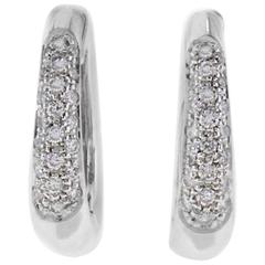 Luise Mini-Hoop Diamond White Gold Earrings 8