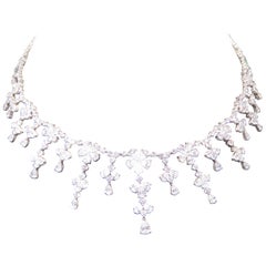 NWT $ 228, 000 Rare 18KT Oro Gorgeous Glittering Fancy Diamond Necklace