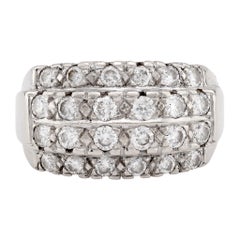 Anillo de oro blanco de 14 quilates con diamantes vintage