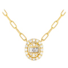 14K Yellow Gold 0.35ct Diamond Link Necklace