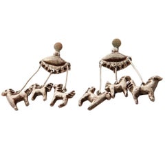 LG Treasures 1945 Line Vautrin Carousel Bronze Earrings