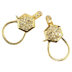 Serratura aragosta in oro massiccio 14K con diamante genuino per la creazione di collane di gioielli