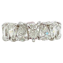 GIA White Diamond Pear Shape 0.50 Carat Each Eternity Ring in 18K White Gold