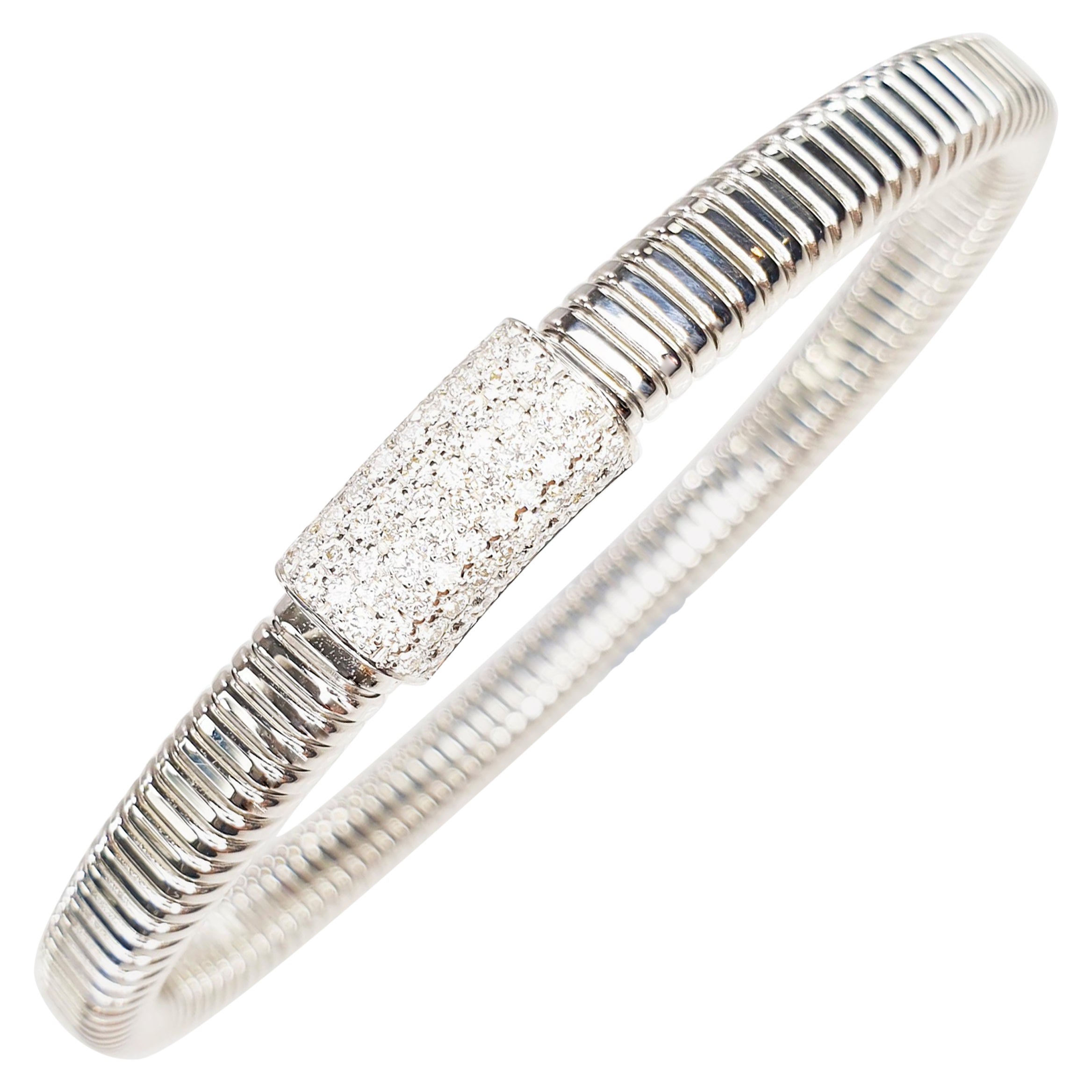 Antora Tubogas 18 Karat White Gold and Diamonds bracelet