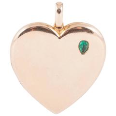 Victorian Heart Double Locket in 15 Carat Gold