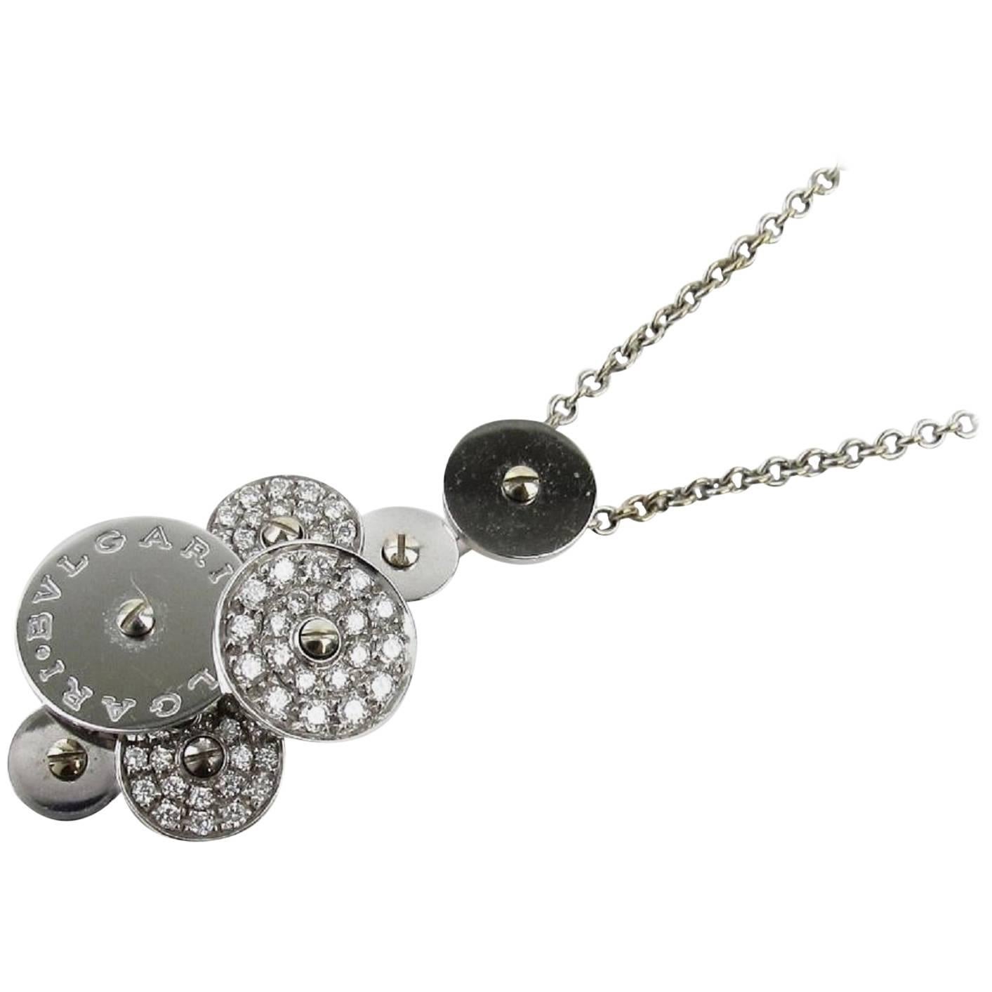Bulgari Cicladi Diamond Gold Necklace For Sale