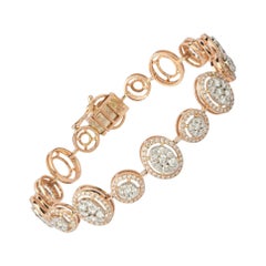 Natürliches Diamant-Tennisarmband aus 18 Karat