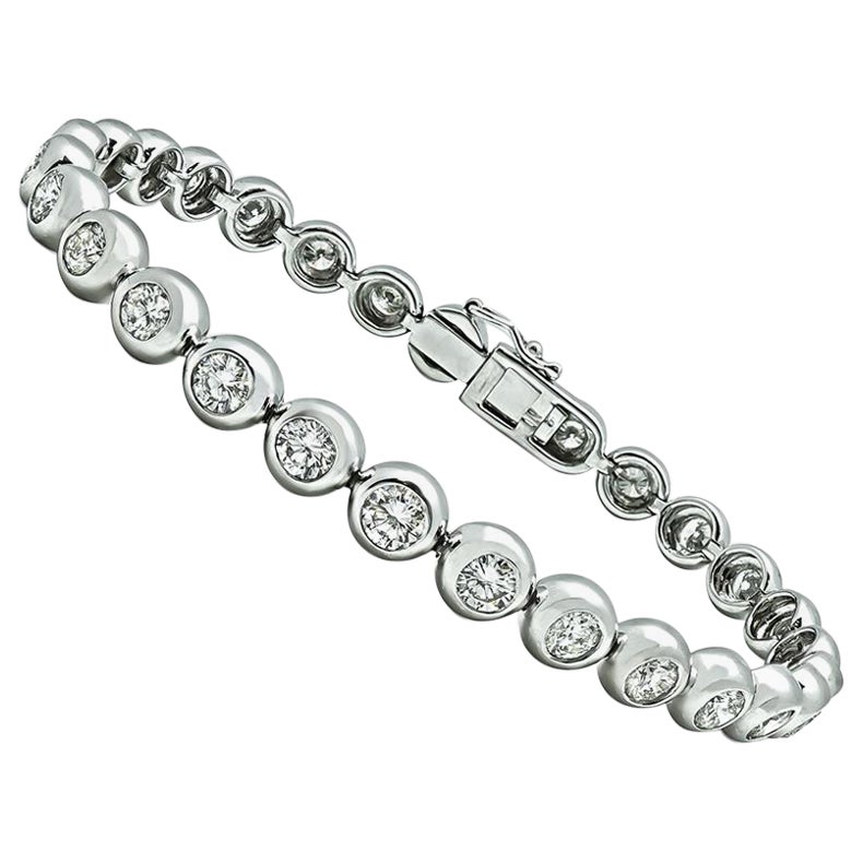 Bracelet de tennis en diamant de 6,00ct
