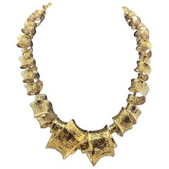 ITALY 18k Yellow Gold Fratelli Bovo Spiral Mesh Necklace