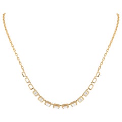 18 Karat Gelbgold 1,95 Karat Diamant-Halskette