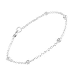 14K White Gold 0.22ct Diamond Bracelet