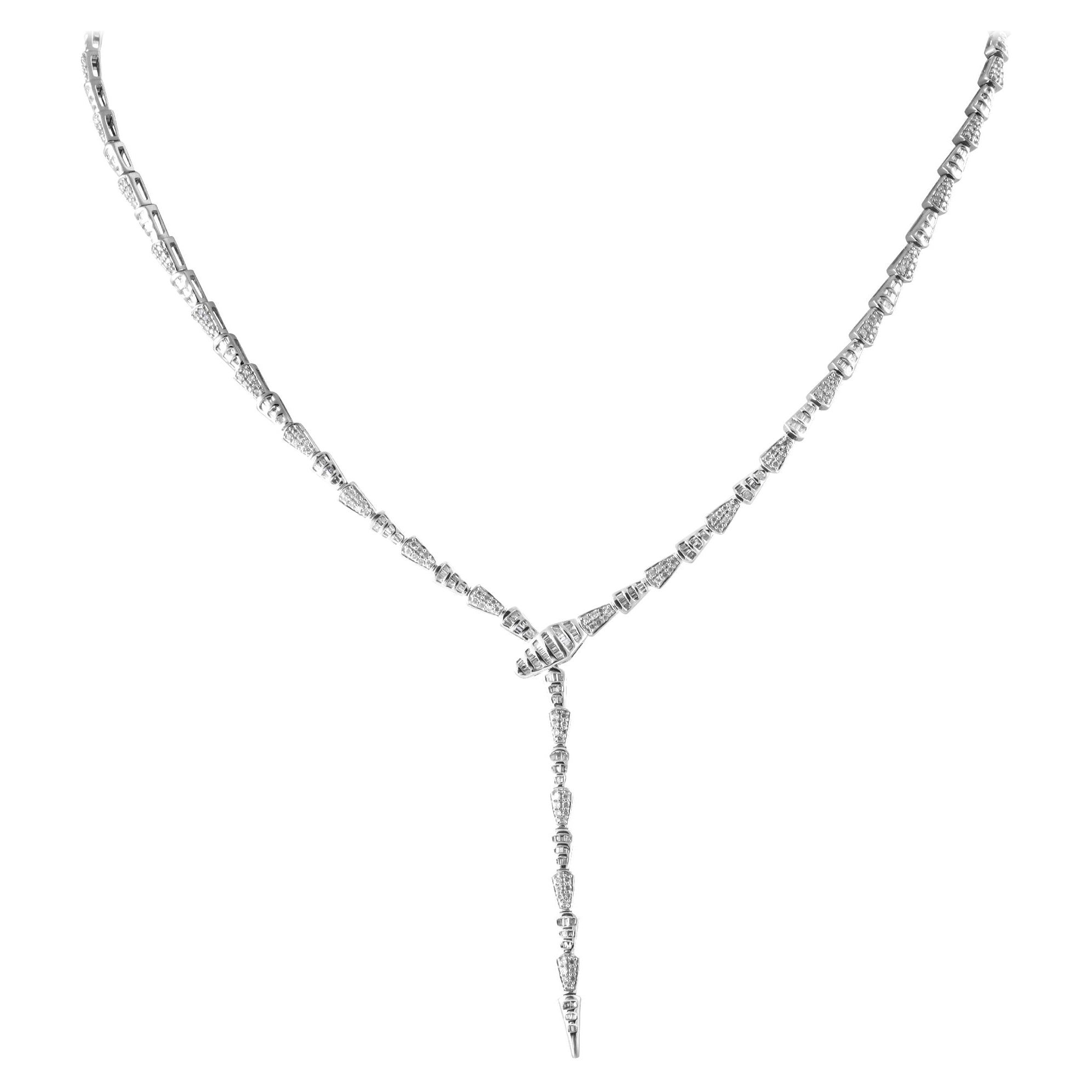 14K White Gold 2.01ct Diamond Necklace