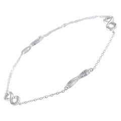 Bracelet en or blanc 10 carats avec diamants 0,17 carat