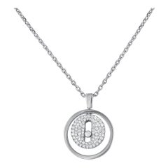 Messika Lucky Move 18K White Gold 0.23 ct Diamond Pave Necklace