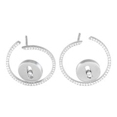 Messika Creoles Lucky Move Creoles 18K Weißgold 0,50 Karat Diamant-Ohrringe