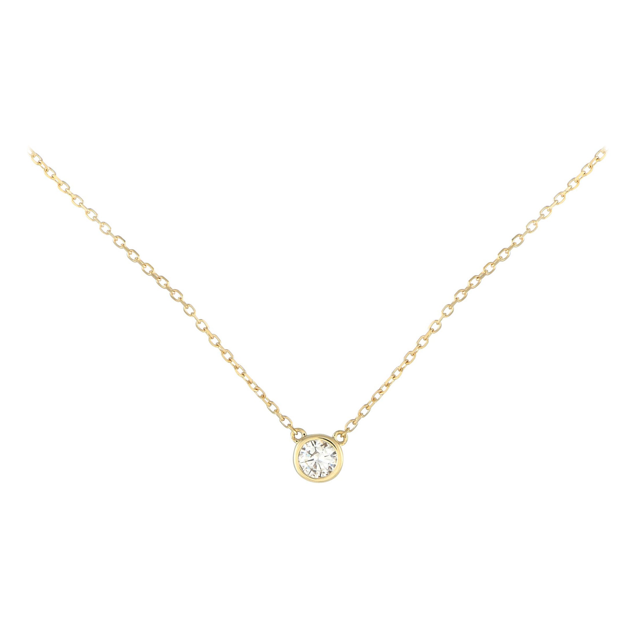 14K Yellow Gold 0.20ct Diamond Necklace