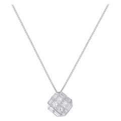 18K White Gold 0.85ct Diamond Necklace