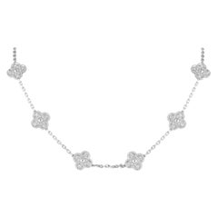 Van Cleef & Arpels Vintage Alhambra 18K Gold 4.83ct Diamond 10-Motif Necklace