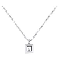 Chopard Happy Diamonds 18K White Gold Diamond Pendant Necklace