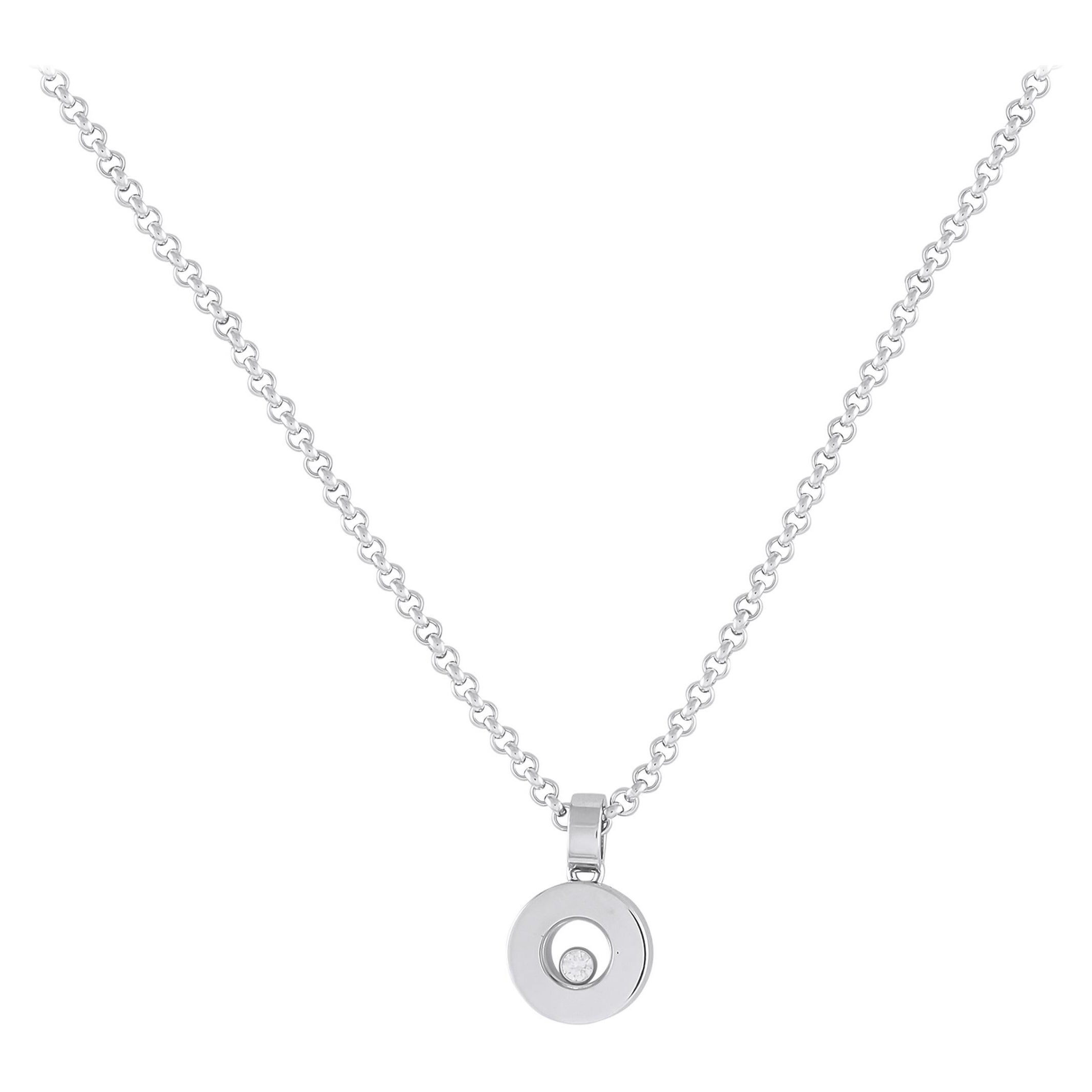Chopard Happy Diamonds Collier en or blanc 18 carats et diamants