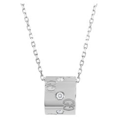 Gucci 18K White Gold 0.20ct Diamond Pendant Necklace