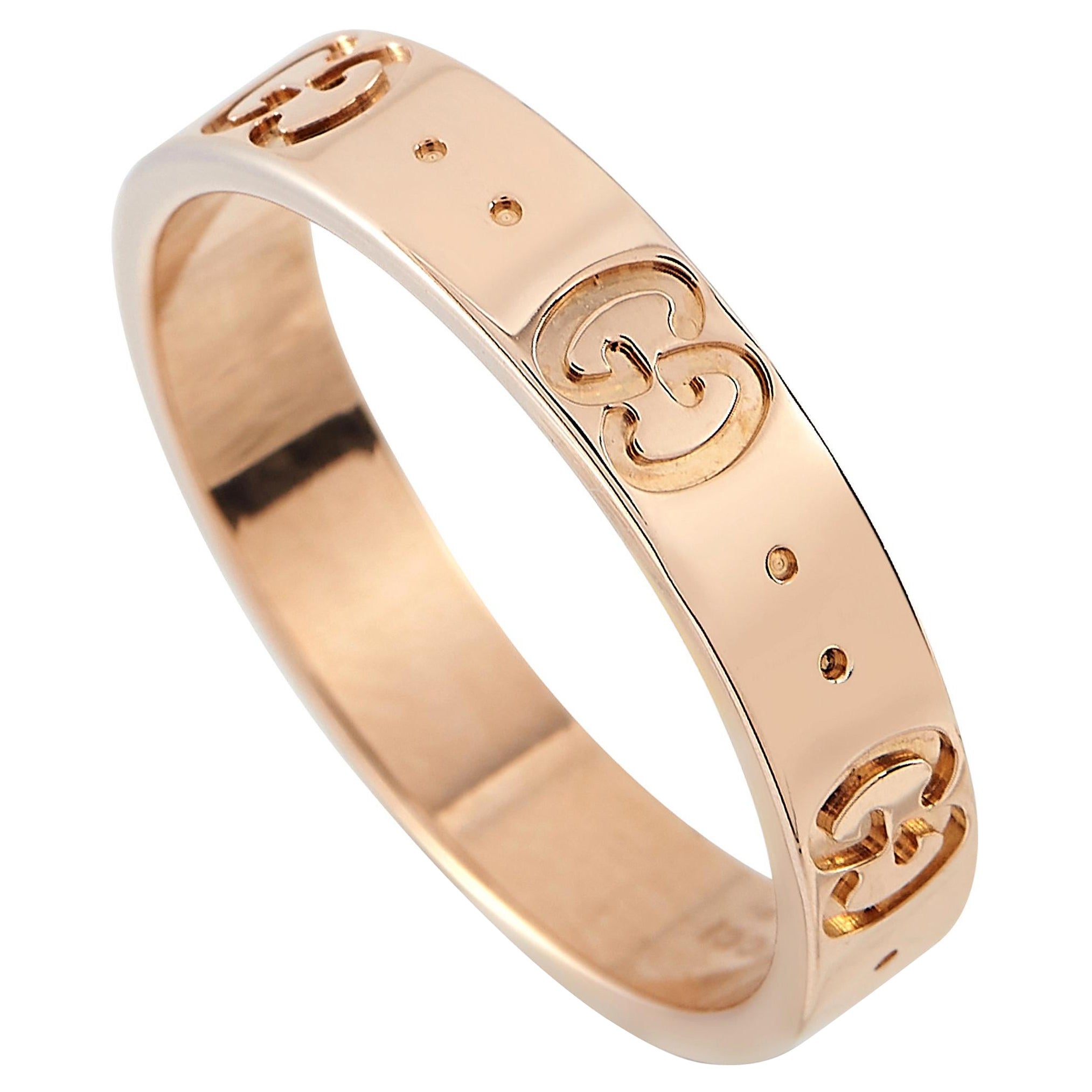 Gucci 18K Rose Gold Band Ring