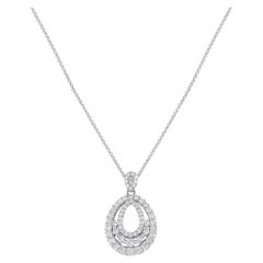 Platinum 2.0ct Diamond Pendant Necklace