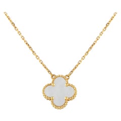 Van Cleef & Arpels Alhambra 18K Yellow Gold Mother of Pearl Necklace