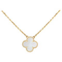 Van Cleef & Arpels Alhambra 18K Yellow Gold Mother of Pearl Necklace