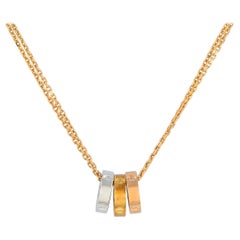 Louis Vuitton Empreinte 18K Rose, White, and Yellow Gold Pendant Necklace