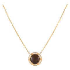Chaumet Halskette aus 18 Karat Roségold mit Diamanten und Rauchtopas