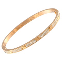 Cartier Bracciale in oro rosa 18 carati con diamanti da 0,95 carati  Dimensione 17