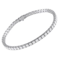 Bracciale tennis in oro bianco 18 carati con diamanti da 7,24 carati