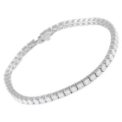 18K White Gold 7.09ct Diamond Tennis Bracelet