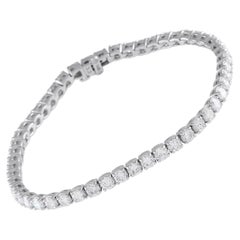 Bracciale tennis in oro bianco 14K con diamanti da 7,29 carati