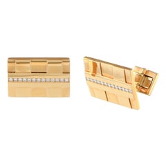 Boutons de manchette en or jaune 18 carats Roger Dubuis 0,25 ct de diamant