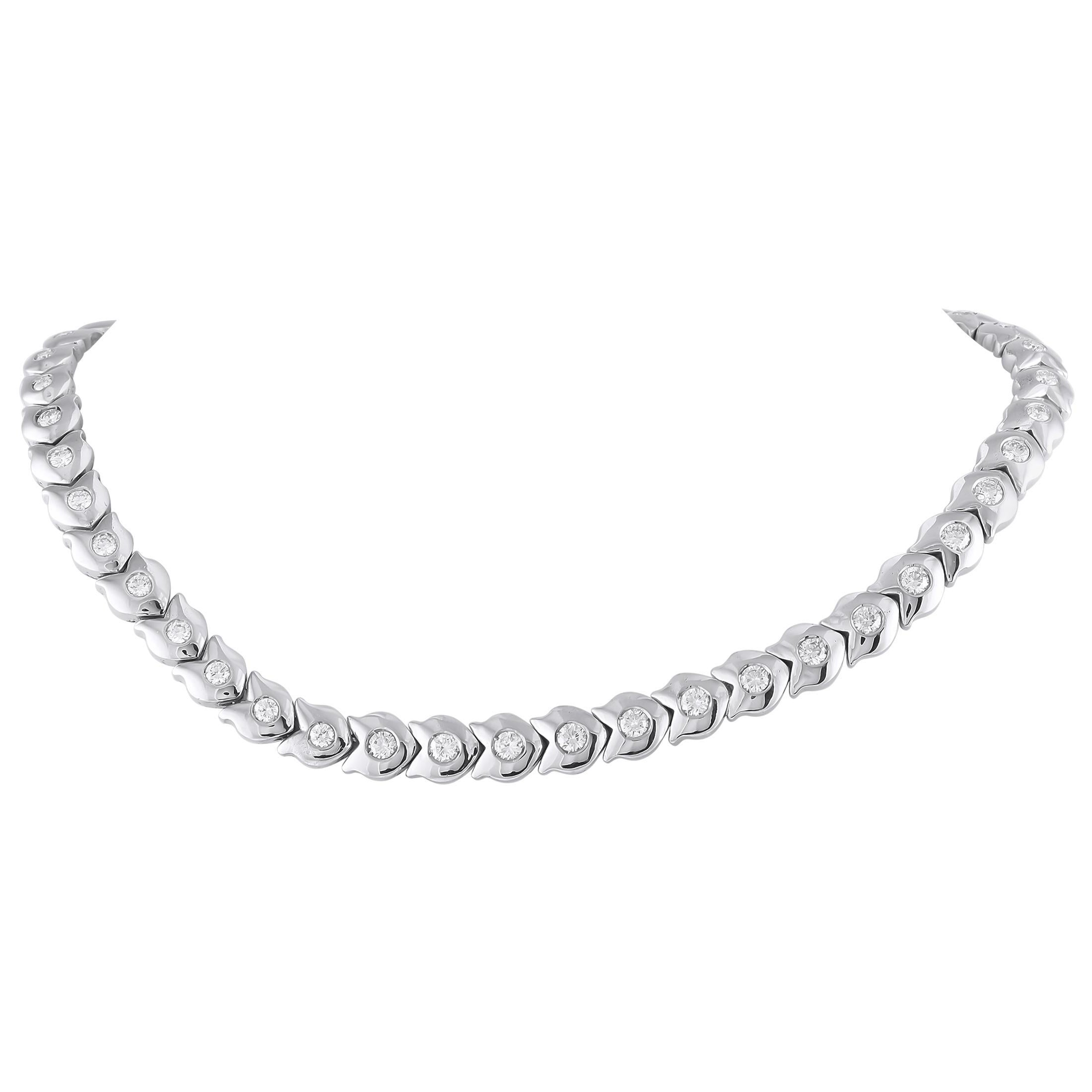 18K White Gold 9.0ct Diamond Necklace