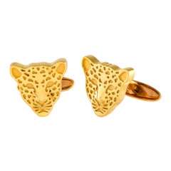 Gemelli Carrera y Carrera in oro giallo 18 carati con leopardo