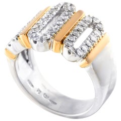 Damiani 18K White and Yellow Gold 0.44ct Diamond Ring