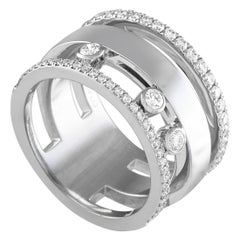 Messika Move Romane 18K White Gold 0.65 ct Diamond Ring