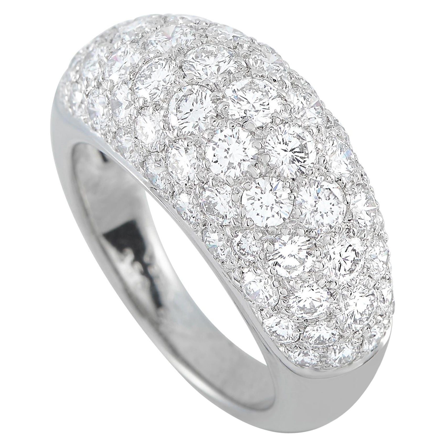 Van Cleef & Arpels Boule Platinum 3.50ct Diamond Ring