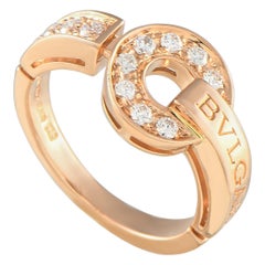Bvlgari 18K Rose Gold 0.28ct Diamond Ring