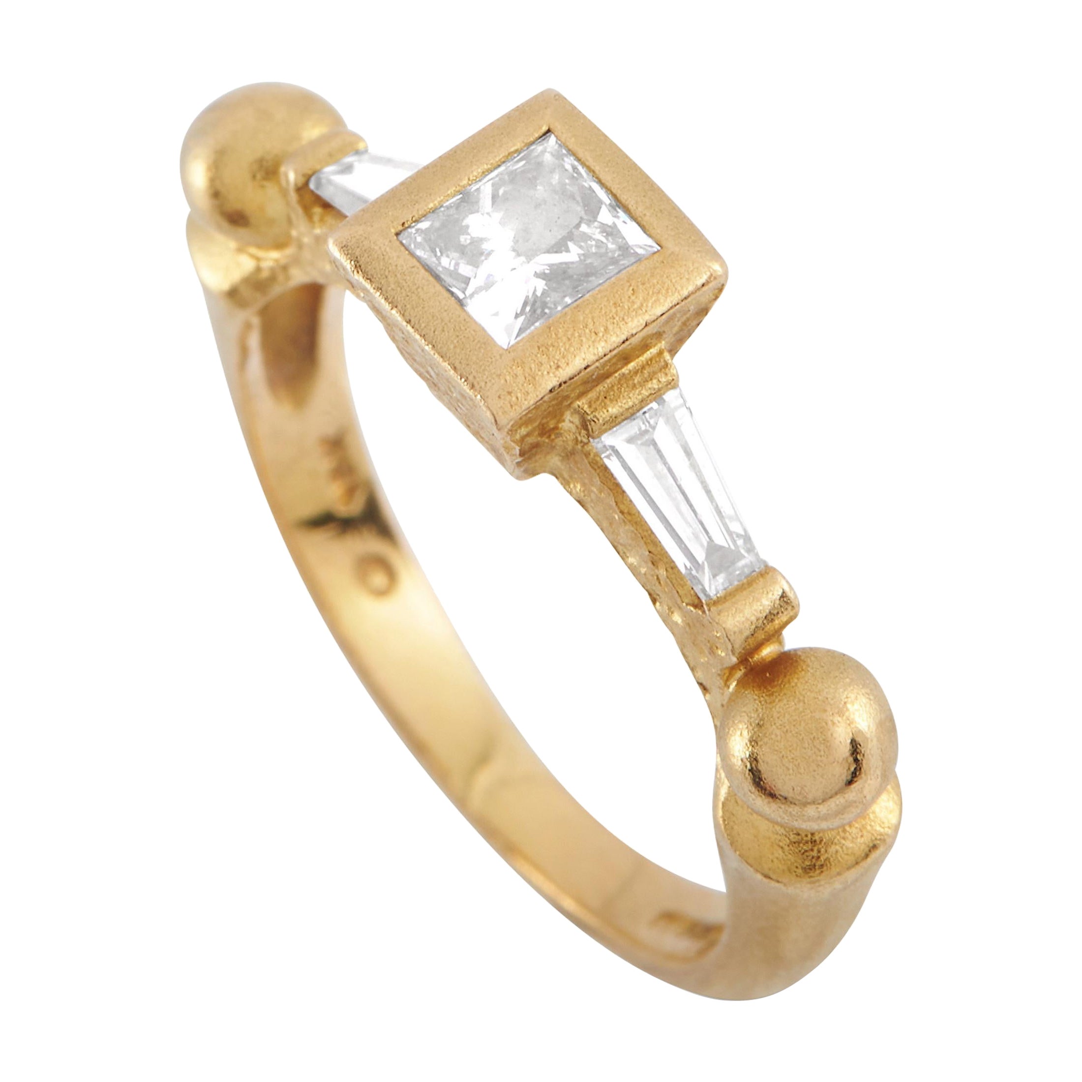 Paul Morelli 18K Yellow Gold 0.53ct Diamond Geometric Ring
