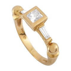 Paul Morelli 18K Yellow Gold 0.53ct Diamond Geometric Ring