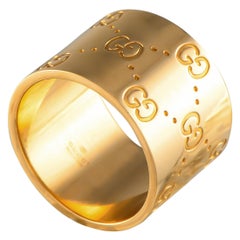 Gucci 18K Gelbgold Breite Band Ring