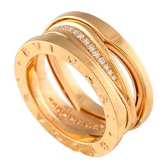 Bvlgari Legend 18K Rose Gold Diamond Ring