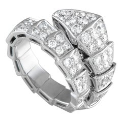 Bvlgari Serpenti 18K White Gold 1.89ct Diamond Ring