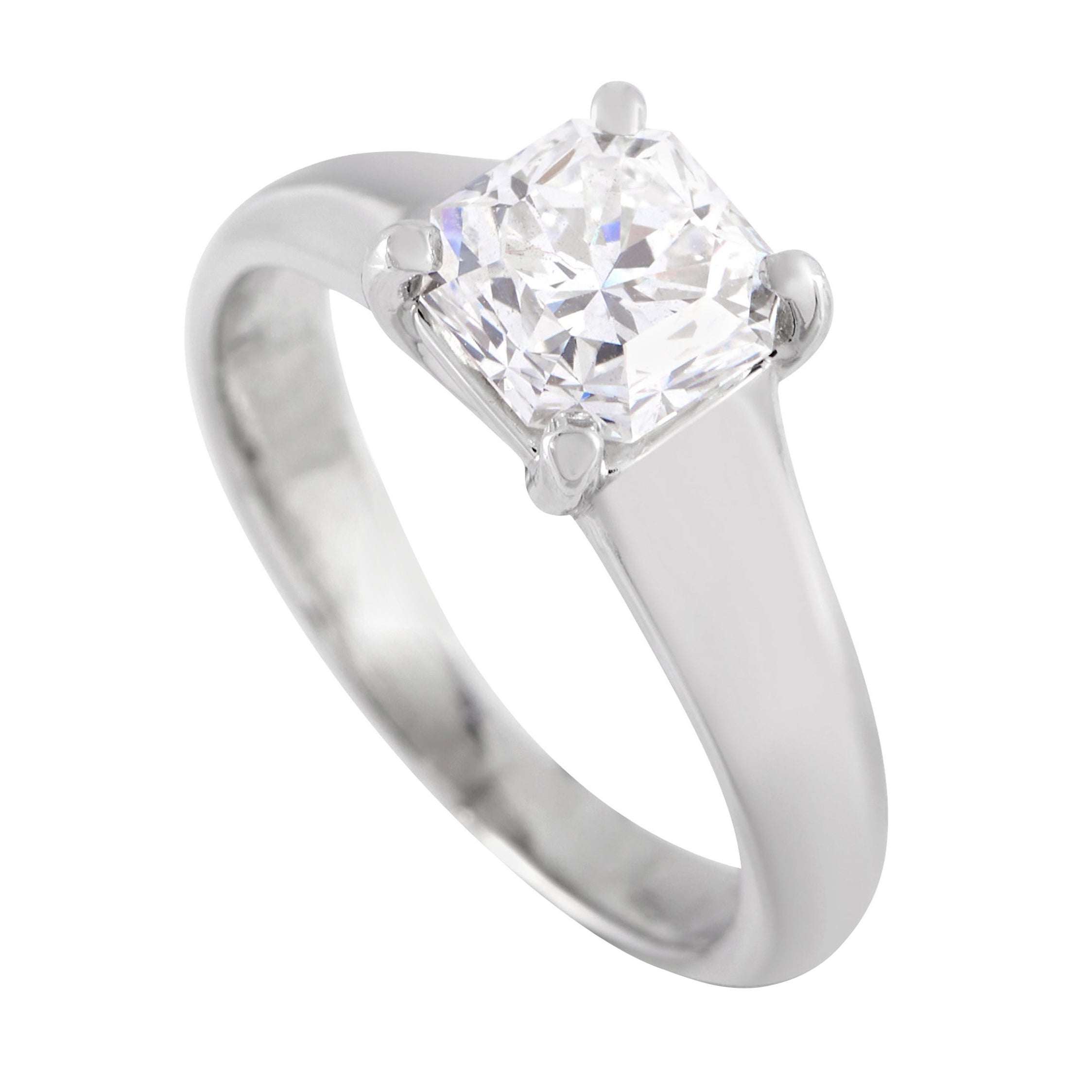 Tiffany & Co. Anillo Solitario de Platino con Diamante Lucida de 1,31ct en venta